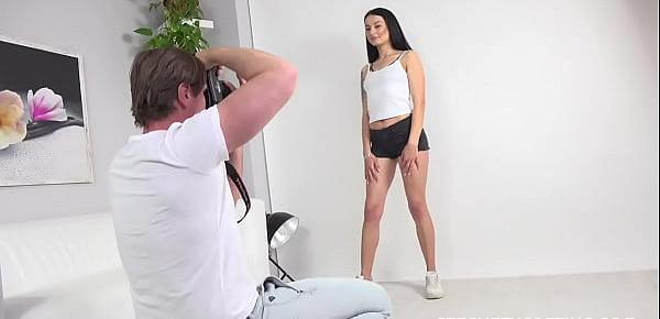  Czech sexy brunette fucked in photo shoot